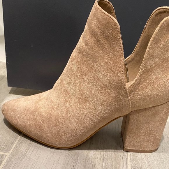 Yoki - Taupe Suede Booties - Picture 12 of 12